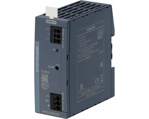 Siemens 6EP3332-7SB00-0AX0 Стабилизированный блок питания, 24 В, 2,5 А, вход 120-230 В, выход 24 В/2,5 А Siemens 6EP3332-7SB00-0AX0 Стабилизированный блок питания, 24 В, 2,5 А, вход 120-230 В, выход 24 В/2,5 А