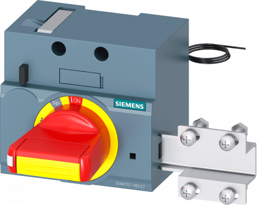 Siemens 3VA9157-0EK27 Фронтальный поворотный привод с авар. остановкой и взаимоблокировкой двери Siemens 3VA9157-0EK27 Фронтальный поворотный привод с авар. остановкой и взаимоблокировкой двери
