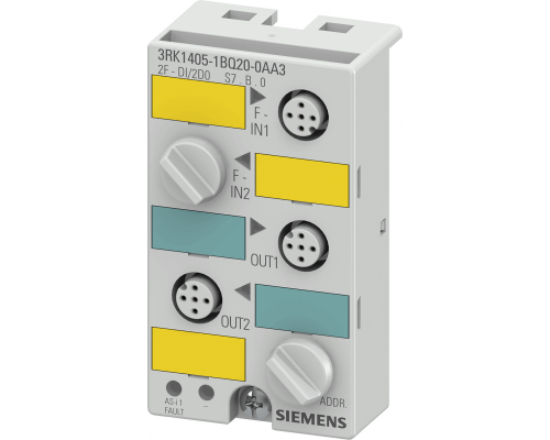 Siemens 3RK1405-1BQ20-0AA3 Модуль безопасности Asisafe K45F с двумя безопасными входами 2FDI и двумя стандартными выходами 2DO Siemens 3RK1405-1BQ20-0AA3 Модуль безопасности Asisafe K45F с двумя безопасными входами 2FDI и двумя стандартными выходами 2DO