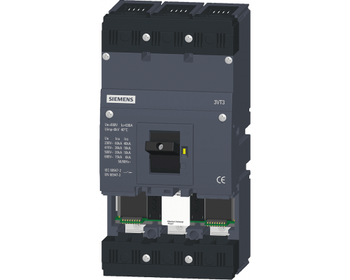 Siemens 3VT3763-3AA36-0AA0 Автоматический выключатель, 415V AC, 3-пол., ICU=65kA, без электронного и вспомогательных устройств Siemens 3VT3763-3AA36-0AA0 Автоматический выключатель, 415V AC, 3-пол., ICU=65kA, без электронного и вспомогательных устройств