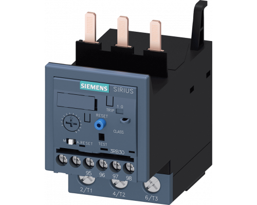 Siemens 3RB3036-1UB0 Реле перегрузки для электродвигателя, 12.5…50 А, типоразмер s2, класс 10е Siemens 3RB3036-1UB0 Реле перегрузки для электродвигателя, 12.5…50 А, типоразмер s2, класс 10е