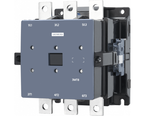Siemens 3MT8400-1AP04 Контактор для электросетей, до 400A, 200kW, 400V, 2NO2NC, 230 VAC, 50 Hz, трехполюсный, размер S12, клеммы Siemens 3MT8400-1AP04 Контактор для электросетей, до 400A, 200kW, 400V, 2NO2NC, 230 VAC, 50 Hz, трехполюсный, размер S12, клеммы
