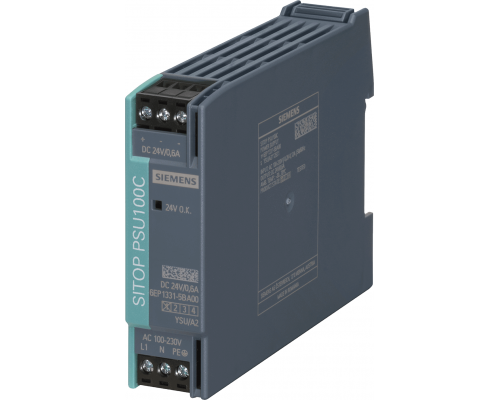 Siemens 6EP1331-5BA00 Стабилизированный блок питания, вход ~100-230 В, выход =24 В/0,6 А Siemens 6EP1331-5BA00 Стабилизированный блок питания, вход ~100-230 В, выход =24 В/0,6 А