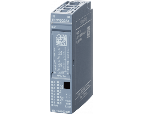 Siemens 6ES7132-6BH00-2AA0 Модуль дискретных выходов ddq 16x 24vdc/0.5a basic, 16 выходов Siemens 6ES7132-6BH00-2AA0 Модуль дискретных выходов ddq 16x 24vdc/0.5a basic, 16 выходов
