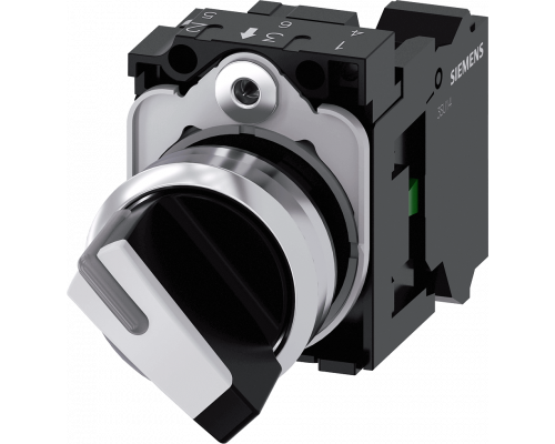 Siemens 3SU1150-2BF60-3BA0 Поворотный переключатель, 22mm, металлический, 2 положения, с подсветкой и держателем Siemens 3SU1150-2BF60-3BA0 Поворотный переключатель, 22mm, металлический, 2 положения, с подсветкой и держателем