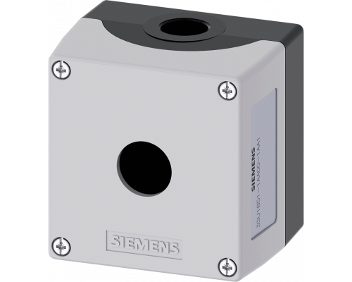 Siemens 3SU1851-1AA00-1AA1 Корпус для поста управления с селектором 22mm, металл, серая крышка Siemens 3SU1851-1AA00-1AA1 Корпус для поста управления с селектором 22mm, металл, серая крышка