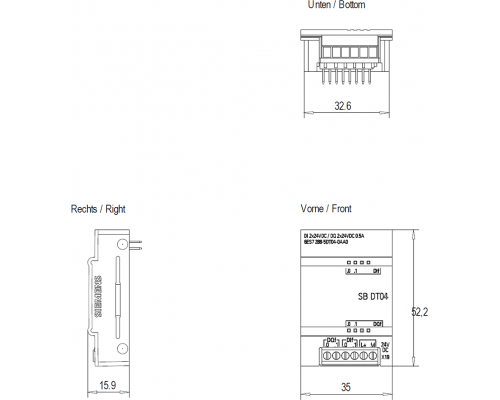 Siemens 6ES7288-5DT04-0AA0 Модуль ввода-вывода SIMATIC S7-200 SMART, Digital I/O SB DT04, 2 DI/2DO Siemens 6ES7288-5DT04-0AA0 Модуль ввода-вывода SIMATIC S7-200 SMART, Digital I/O SB DT04, 2 DI/2DO