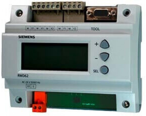 Siemens RWD62 Контроллер универсальный, 24 В, с 2 аналоговыми выходами Siemens RWD62 Контроллер универсальный, 24 В, с 2 аналоговыми выходами