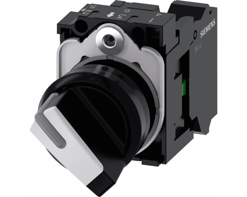 Siemens 3SU1100-2BF60-3BA0 Поворотный переключатель с подсветкой, 22mm, 2 положения, 1NO, пластик Siemens 3SU1100-2BF60-3BA0 Поворотный переключатель с подсветкой, 22mm, 2 положения, 1NO, пластик