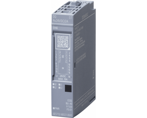 Siemens 6ES7132-6BD21-0BA0 Модуль дискретных выходов SIMATIC ET 200SP DQ 4x24 V DC/2 A, 4 канала Siemens 6ES7132-6BD21-0BA0 Модуль дискретных выходов SIMATIC ET 200SP DQ 4x24 V DC/2 A, 4 канала