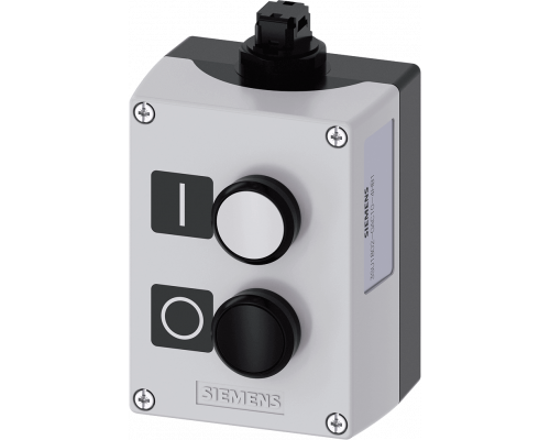 Siemens 3SU1802-0AC10-4HB1 Пост управления, 22мм, для AS-Interface, 2 командные точки, пластик, серая крышка Siemens 3SU1802-0AC10-4HB1 Пост управления, 22мм, для AS-Interface, 2 командные точки, пластик, серая крышка