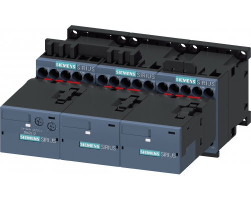 Siemens 3RA2417-8XF31-1BB4 Пускозащитное устройство для электродвигателя, 11 кВт, 400 В, с питанием 24 В, 3-позиционное, типоразмер S00 Siemens 3RA2417-8XF31-1BB4 Пускозащитное устройство для электродвигателя, 11 кВт, 400 В, с питанием 24 В, 3-позиционное, типоразмер S00