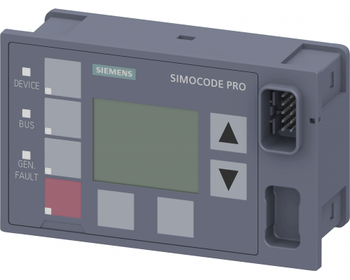 Siemens 3UF7210-1BA01-0 Панель управления с дисплеем для Simocode Pro V, 7 светодиодов, 4 кнопки, IP66 Siemens 3UF7210-1BA01-0 Панель управления с дисплеем для Simocode Pro V, 7 светодиодов, 4 кнопки, IP66