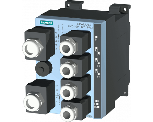 Siemens 6GK5201-3JR10-2BA6 Управляемый коммутатор SCALANCE X201-3P IRT PRO, степень защиты IP65/67, порт RJ45 и SCRJ Siemens 6GK5201-3JR10-2BA6 Управляемый коммутатор SCALANCE X201-3P IRT PRO, степень защиты IP65/67, порт RJ45 и SCRJ
