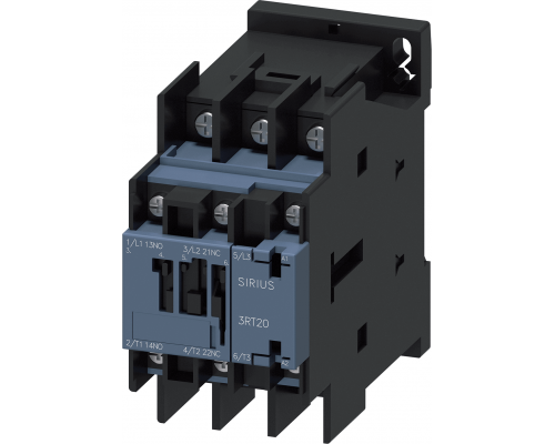 Siemens 3RT2026-4AK60 Контактор, 3 полюса, AC-3, 11 кВт/400 В, с блоком контактов 1НО+1НЗ, для кабельных наконечников Siemens 3RT2026-4AK60 Контактор, 3 полюса, AC-3, 11 кВт/400 В, с блоком контактов 1НО+1НЗ, для кабельных наконечников