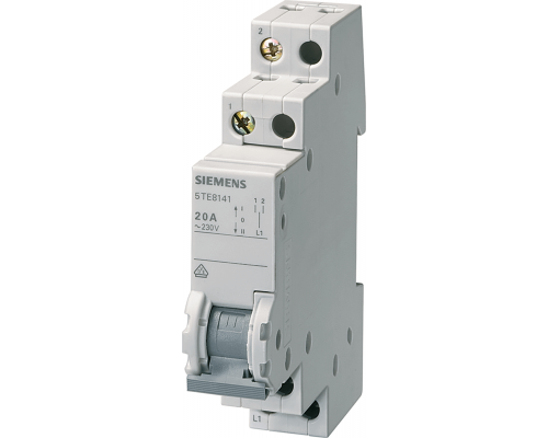Siemens 5TE8142 Групповой выключатель, d=70мм, 20А, 2-группы, для распределения электроэнергии Siemens 5TE8142 Групповой выключатель, d=70мм, 20А, 2-группы, для распределения электроэнергии