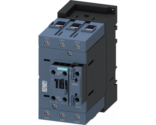 Siemens 3RT2045-1AP60 Контактор 3 полюса, 37 кВт, для работы в режиме АС3, напряжение 400 В, типоразмер S3, с блоком контактов 1НО+1НЗ, управление 220 В AC Siemens 3RT2045-1AP60 Контактор 3 полюса, 37 кВт, для работы в режиме АС3, напряжение 400 В, типоразмер S3, с блоком контактов 1НО+1НЗ, управление 220 В AC