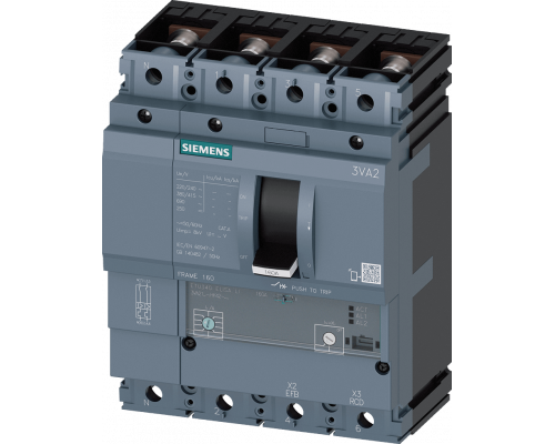 Siemens 3VA2140-6HK42-0AA0 Выключатель в литом корпусе 3va2 iec, типоразмер 160, класс откл. способности H, 4 полюса Siemens 3VA2140-6HK42-0AA0 Выключатель в литом корпусе 3va2 iec, типоразмер 160, класс откл. способности H, 4 полюса