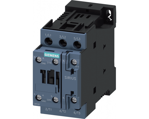 Siemens 3RT2026-1FB40 Контактор, 3 полюса, AC-3, 11 кВт/400 В, с блоком контактов 1 НО + 1 НЗ, 24 В DC, с диодом, S0 Siemens 3RT2026-1FB40 Контактор, 3 полюса, AC-3, 11 кВт/400 В, с блоком контактов 1 НО + 1 НЗ, 24 В DC, с диодом, S0