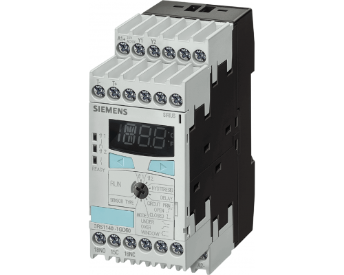 Siemens 3RS2040-1GD50 Реле контроля температуры PT100/1000, KTY83/84, NTC с 2 пороговыми значениями Siemens 3RS2040-1GD50 Реле контроля температуры PT100/1000, KTY83/84, NTC с 2 пороговыми значениями