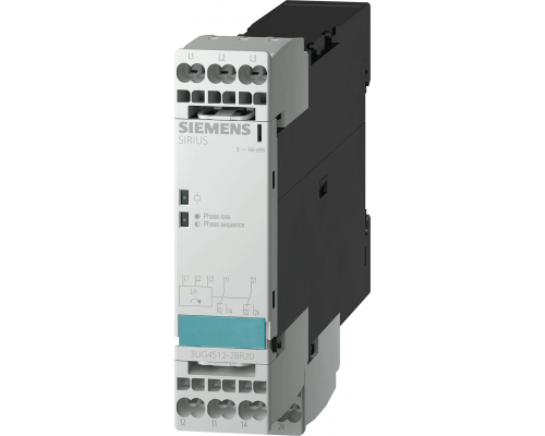 Siemens 3UG4512-2BR20 Реле контроля фаз 3x 160-690 В, 50/60 Гц, 2 перекидных контакта, пружинное соединение Siemens 3UG4512-2BR20 Реле контроля фаз 3x 160-690 В, 50/60 Гц, 2 перекидных контакта, пружинное соединение