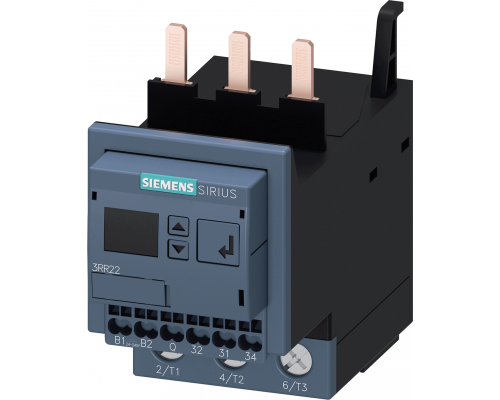 Siemens 3RR2243-3FW30 Реле контроля для контактора, цифровая настройка, контроль тока и фаз, защита электродвигателя Siemens 3RR2243-3FW30 Реле контроля для контактора, цифровая настройка, контроль тока и фаз, защита электродвигателя