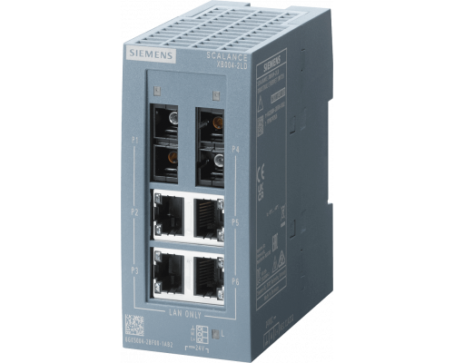 Siemens 6GK5004-2BF00-1AB2 Промышленный Ethernet-коммутатор для сетей 10/100 Мбит/с с 4 портами и 2 оптическими портами Siemens 6GK5004-2BF00-1AB2 Промышленный Ethernet-коммутатор для сетей 10/100 Мбит/с с 4 портами и 2 оптическими портами