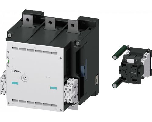 Siemens 3TF6833-8QL7 Контатор, 3 полюса, AC-3 335 кВт, 400/380 В, доп. контакт 33, мостовой выпрямитель, пускатель 3TC44, управление AC 220-240V Siemens 3TF6833-8QL7 Контатор, 3 полюса, AC-3 335 кВт, 400/380 В, доп. контакт 33, мостовой выпрямитель, пускатель 3TC44, управление AC 220-240V
