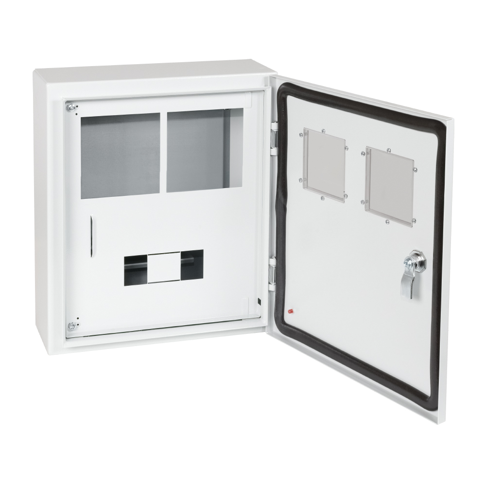 KEAZ Корпус металлический ЩУРн-ПРО-1х2-МП/7-415х370х147-IP66-УХЛ1 (1фх2 счетчика на МП с окном учета, 7 модулей, ПРО)-КЭАЗ KEAZ Корпус металлический ЩУРн-ПРО-1х2-МП/7-415х370х147-IP66-УХЛ1 (1фх2 счетчика на МП с окном учета, 7 модулей, ПРО)-КЭАЗ