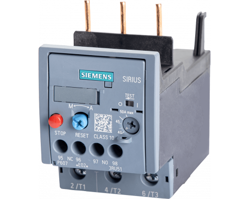 Siemens 3RU5136-4HB0 Реле перегрузки 40...50 А, размер S2, класс 10 для защиты электродвигателя Siemens 3RU5136-4HB0 Реле перегрузки 40...50 А, размер S2, класс 10 для защиты электродвигателя
