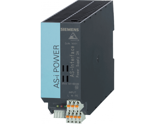 Siemens 3RX9501-1BA00 Блок питания для AS-i, вход 24В DC, выход 30В DC, 3A, IP20 Siemens 3RX9501-1BA00 Блок питания для AS-i, вход 24В DC, выход 30В DC, 3A, IP20