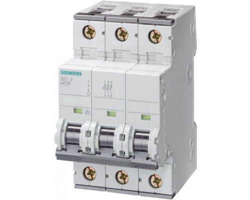 Siemens 5SY6320-7CC Автоматический выключатель, 400 В, 6 кА, 3-полюсный, C-характеристика, 20А Siemens 5SY6320-7CC Автоматический выключатель, 400 В, 6 кА, 3-полюсный, C-характеристика, 20А