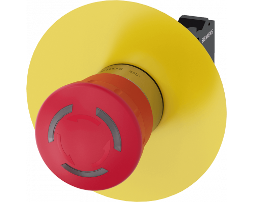 Siemens 3SU1151-1HB20-3CF0 Грибовидная кнопка аварийного останова, освещаемая, 22 мм, металл, красная Siemens 3SU1151-1HB20-3CF0 Грибовидная кнопка аварийного останова, освещаемая, 22 мм, металл, красная