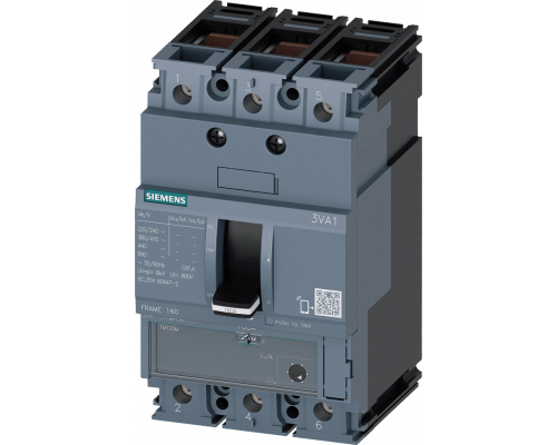 Siemens 3VA1180-6MH36-0AA0 Выключатель в литом корпусе 3va1 iec типоразмер 160 класс откл. способности h icu=70ka @ 415 в 3-полюс. Siemens 3VA1180-6MH36-0AA0 Выключатель в литом корпусе 3va1 iec типоразмер 160 класс откл. способности h icu=70ka @ 415 в 3-полюс.