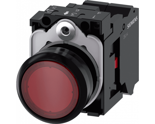 Siemens 3SU1102-0AB20-3CA0 Кнопка с подсветкой, 22mm, круглая, пластик, красная, плоская, контакты мгновенного действия Siemens 3SU1102-0AB20-3CA0 Кнопка с подсветкой, 22mm, круглая, пластик, красная, плоская, контакты мгновенного действия