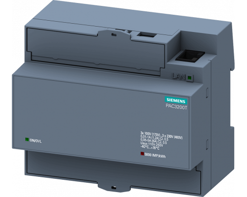 Siemens 7KM3200-0CA01-1AA0 Измерительный прибор для DIN-рейки, 400 В, 230 В, 5 А, Modbus TCP, измерение энергии Siemens 7KM3200-0CA01-1AA0 Измерительный прибор для DIN-рейки, 400 В, 230 В, 5 А, Modbus TCP, измерение энергии