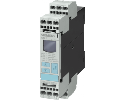 Siemens 3UG4511-2BP20 Реле контроля фаз, 3x 360-520 В, 50/60 Гц, 2 перекидных контакта Siemens 3UG4511-2BP20 Реле контроля фаз, 3x 360-520 В, 50/60 Гц, 2 перекидных контакта