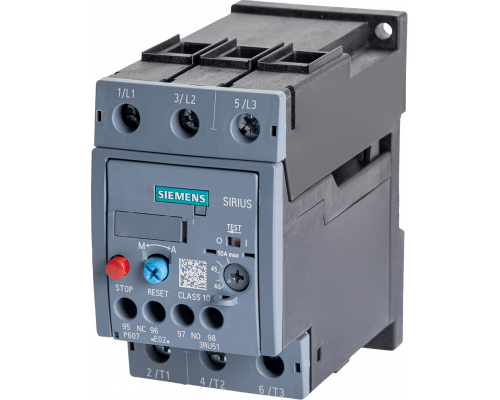 Siemens 3RU5136-4HB1 Реле перегрузки, 40...50 А, размер S2, класс 10 для защиты электродвигателя Siemens 3RU5136-4HB1 Реле перегрузки, 40...50 А, размер S2, класс 10 для защиты электродвигателя