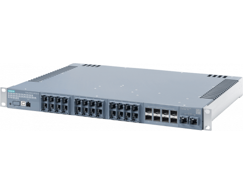 Siemens 6GK5534-2TR00-4AR3 Управляемый коммутатор SCALANCE XR526-8, 24 порта RJ45, 8 портов SFP+", поддержка PROFINET IO Siemens 6GK5534-2TR00-4AR3 Управляемый коммутатор SCALANCE XR526-8, 24 порта RJ45, 8 портов SFP+", поддержка PROFINET IO