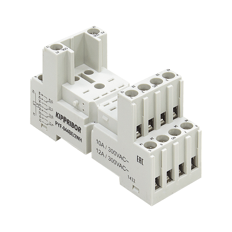 PYF-044BE/2WH 2-ярусная колодка с винтовыми клеммами для 4-конт. реле серии RP, белая PYF-044BE/2WH 2-ярусная колодка с винтовыми клеммами для 4-конт. реле серии RP, белая