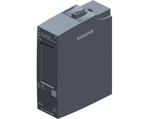 Siemens 6ES7131-6FD01-0BB1 Модуль дискретных входов Simatic ET 200SP, 4x 120-230V AC, тип 3 (IEC 61131), B1, CC41 Siemens 6ES7131-6FD01-0BB1 Модуль дискретных входов Simatic ET 200SP, 4x 120-230V AC, тип 3 (IEC 61131), B1, CC41
