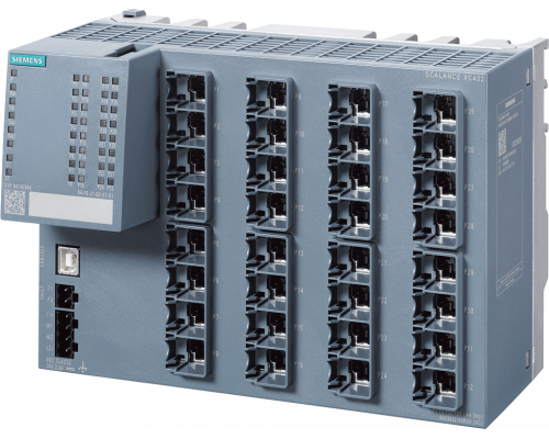 Siemens 6GK5432-0GR00-2AC2 Управляемый коммутатор SCALANCE XC432, 32 порта RJ45, поддержка PROFINET IO, резервирование, монтаж на DIN-рейку Siemens 6GK5432-0GR00-2AC2 Управляемый коммутатор SCALANCE XC432, 32 порта RJ45, поддержка PROFINET IO, резервирование, монтаж на DIN-рейку
