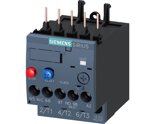 Siemens 3RU2116-0BB0 Реле перегрузки для электродвигателя, класс 10, типоразмер S00, 0.14-0.20 А Siemens 3RU2116-0BB0 Реле перегрузки для электродвигателя, класс 10, типоразмер S00, 0.14-0.20 А