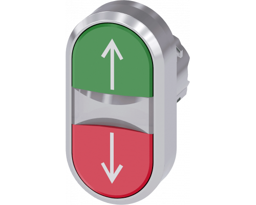 Siemens 3SU1051-3AB42-0AN0 Актуатор двойной кнопки с подсветкой, 22мм, металл, красный/зеленый Siemens 3SU1051-3AB42-0AN0 Актуатор двойной кнопки с подсветкой, 22мм, металл, красный/зеленый