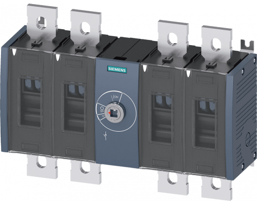 Siemens 3KD4640-0QE20-0 Выключатель-разъединитель 630А, категория размещения III, 4-полюсный, фронтальное управление, базовый блок без ручки, плоские клеммы Siemens 3KD4640-0QE20-0 Выключатель-разъединитель 630А, категория размещения III, 4-полюсный, фронтальное управление, базовый блок без ручки, плоские клеммы