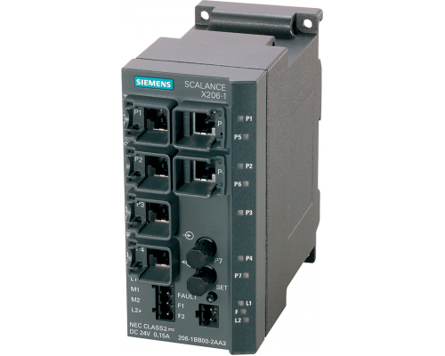 Siemens 6GK5206-1BC10-2AA3 Управляемый коммутатор SIMATIC NET, SCALANCE X206-1LD, 6 портов RJ45, 1 порт BFOC, резервное питание Siemens 6GK5206-1BC10-2AA3 Управляемый коммутатор SIMATIC NET, SCALANCE X206-1LD, 6 портов RJ45, 1 порт BFOC, резервное питание