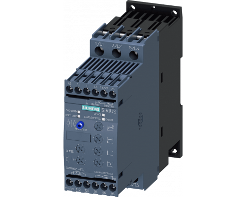 Siemens 3RW4028-1TB04 Устройство плавного пуска, типоразмер S0, 38A, 18.5 кВт/400V, защита до 40°C Siemens 3RW4028-1TB04 Устройство плавного пуска, типоразмер S0, 38A, 18.5 кВт/400V, защита до 40°C