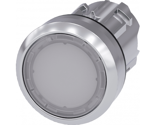 Siemens 3SU1051-0AB60-0AA0-Z Y19 Актуатор кнопки с подсветкой, 22мм, круглый, глянцевый металл, белая кнопка Siemens 3SU1051-0AB60-0AA0-Z Y19 Актуатор кнопки с подсветкой, 22мм, круглый, глянцевый металл, белая кнопка