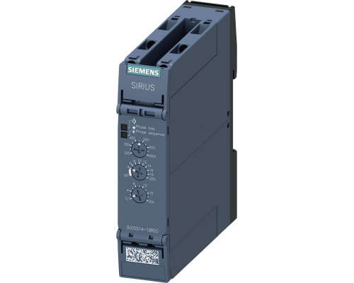 Siemens 3UG5514-1BR20 Реле контроля фаз с аналоговой настройкой, защита от асимметрии и пониженного напряжения Siemens 3UG5514-1BR20 Реле контроля фаз с аналоговой настройкой, защита от асимметрии и пониженного напряжения