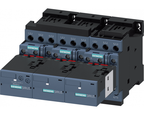 Siemens 3RA2423-8XF32-1BB4 Пускозащитная муфта 11 кВт/400V, схема "звезда-треугольник" с лог., AC3, DC 24V, 3-пол. Siemens 3RA2423-8XF32-1BB4 Пускозащитная муфта 11 кВт/400V, схема "звезда-треугольник" с лог., AC3, DC 24V, 3-пол.